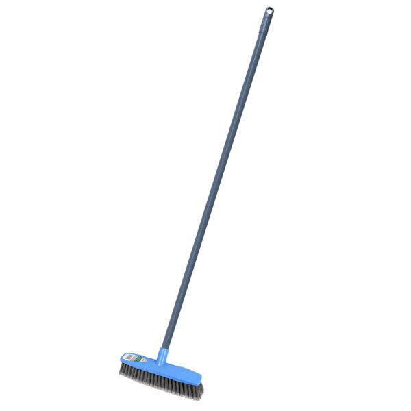 INDOOR BROOM WITH UNIVERSAL THREAD HANDLE BLUE (22MM)