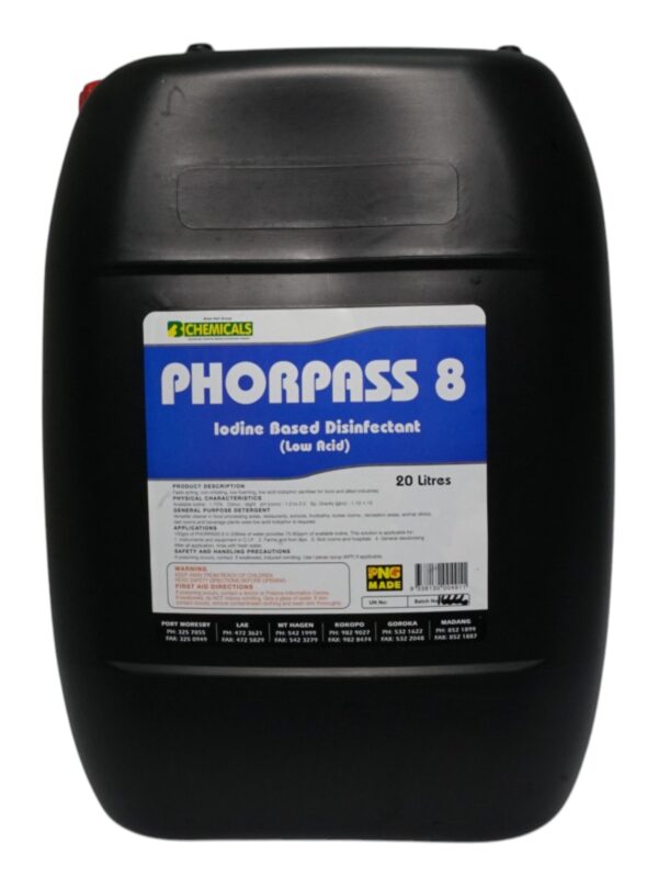 PHORPASS 8 IODINE LIQUID DISINFECTANT (20 LITERS)