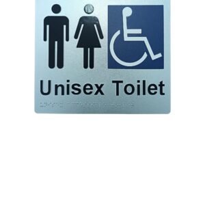 DOLPHY UNISEX TOILET BRAILLE SIGN