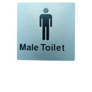 DOLPHY MALE TOILET BRAILLE SIGN