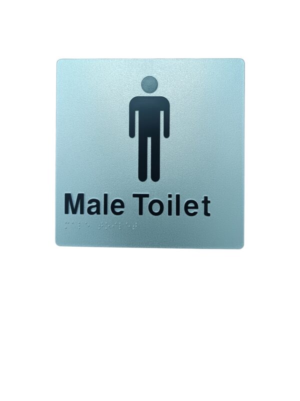 DOLPHY MALE TOILET BRAILLE SIGN